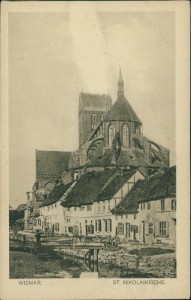Alte Ansichtskarte Wismar, St. Nikolaikirche