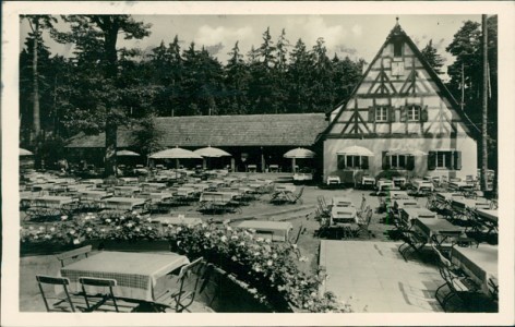 Alte Ansichtskarte Nürnberg, Gaststätte und Café Waldschänke Tiergarten Nürnberg