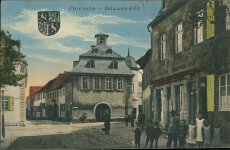 Alte Ansichtskarte Flonheim, Rathausansicht