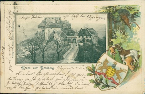 Alte Ansichtskarte Gruss vom Rechberg, 