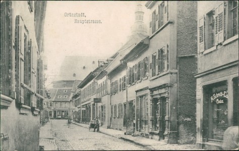 Alte Ansichtskarte Grünstadt, Hauptstrasse