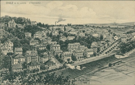 Alte Ansichtskarte Diez a. d. Lahn, Villenviertel