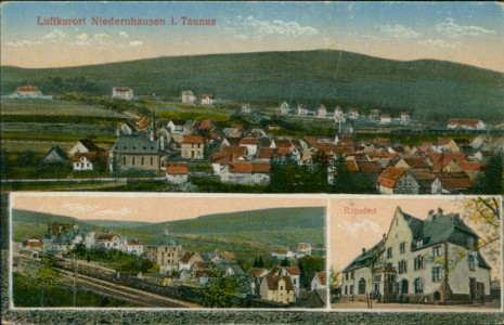 Alte Ansichtskarte Niedernhausen, Bahnhof