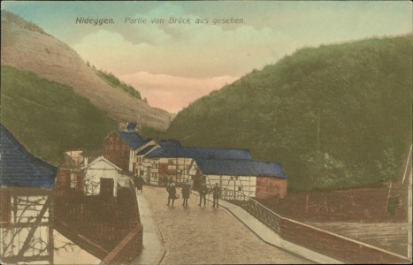 Alte Ansichtskarte Nideggen, Partie von Brück aus gesehen