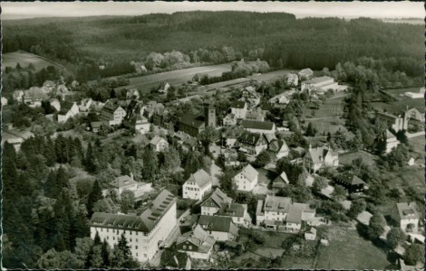 Alte Ansichtskarte Schömberg (Kreis Calw) im Schwarzwald, Luftaufnahme