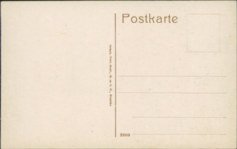 Adressseite der Ansichtskarte Brandenburg a. H., Kriegerdenkmal