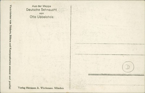 Adressseite der Ansichtskarte Otto Ubbelohde, In der Sommernacht