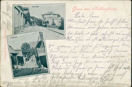 Alte Ansichtskarte Gruss aus Kellinghusen, Hauptstrasse, Bergstrasse