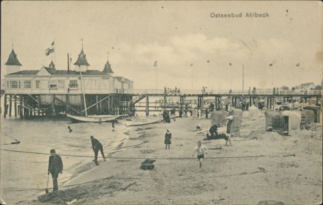 Alte Ansichtskarte Ostseebad Ahlbeck, Strand