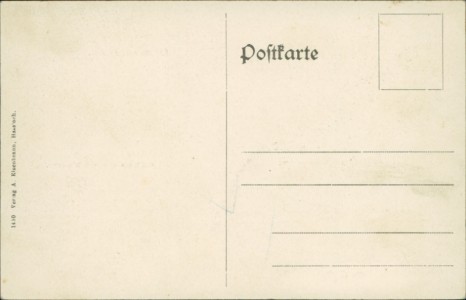 Adressseite der Ansichtskarte Gruss aus Esthal, Gesamtansicht, Gasthaus von Jean Baumann