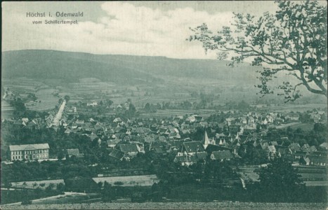 Alte Ansichtskarte Höchst i. Odenwald, vom Schillertempel