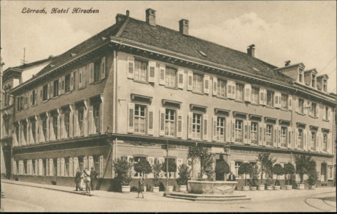 Alte Ansichtskarte Lörrach, Hotel Hirschen