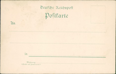 Adressseite der Ansichtskarte Gruss aus Cottbus, Post, Kaiser Friedrichstrasse, Kreishaus
