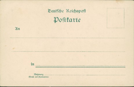 Adressseite der Ansichtskarte Gruss vom Kyffhäuser, Kaiser Wilhelm-Denkmal