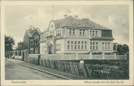 Alte Ansichtskarte Eschweiler, Offizier-Kasino des Inf.-Rgts. No. 161