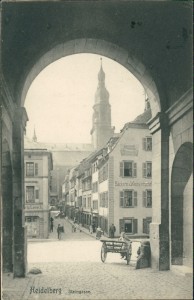 Alte Ansichtskarte Heidelberg, Steingasse