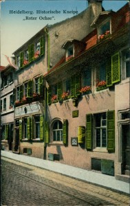 Alte Ansichtskarte Heidelberg, Historische Kneipe "Roter Ochse"