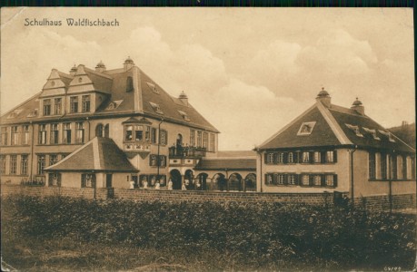 Alte Ansichtskarte Waldfischbach, Schulhaus