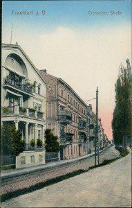 Alte Ansichtskarte Frankfurt a. O., Crossener-Straße