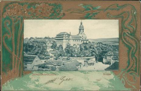 Alte Ansichtskarte Sondershausen, Schloss