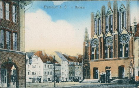 Alte Ansichtskarte Frankfurt a. O., Rathaus