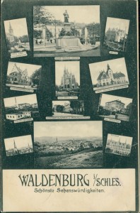 Alte Ansichtskarte Waldenburg / Wałbrzych, Schönste Sehenswürdigkeiten
