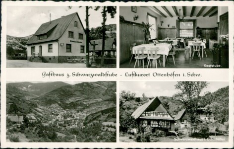 Alte Ansichtskarte Ottenhöfen, Gasthaus z. Schwarzwaldstube