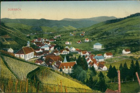 Alte Ansichtskarte Durbach, Gesamtansicht