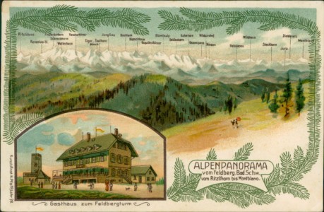 Alte Ansichtskarte Feldberg (Schwarzwald), Gasthaus zum Feldbergturm