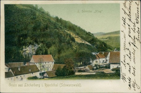Alte Ansichtskarte Oppenau-Löcherberg, L. Schmider Pflug