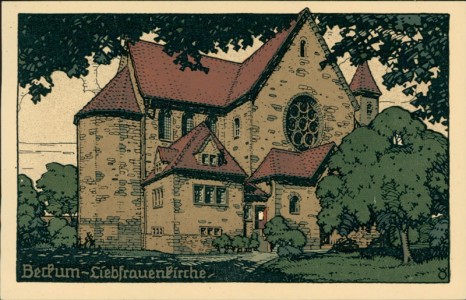 Alte Ansichtskarte Beckum, Liebfrauenkirche