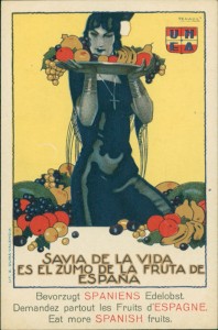 Alte Ansichtskarte Savia de la Vida es el Zumo de la Fruta de Espana, Bevorzugt Spaniens Edelobst