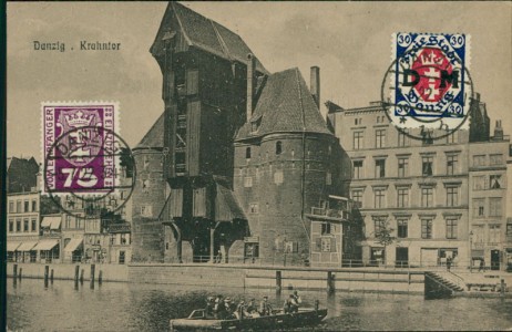 Alte Ansichtskarte Danzig / Gdańsk, Krahntor