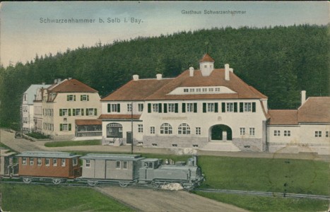 Alte Ansichtskarte Thierstein-Schwarzenhammer, Gasthaus Schwarzenhammer