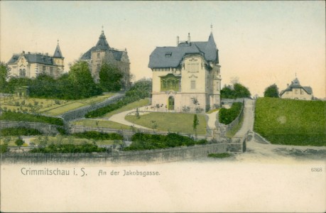 Alte Ansichtskarte Crimmitschau-Dennheritz, An der Jakobsgasse