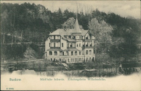 Alte Ansichtskarte Buckow (Märkische Schweiz), Erholungsheim Wilhelmshöhe