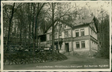 Alte Ansichtskarte Crimmitschau-Dennheritz, Forsthaus i. Sahnpark, Inh. Paul Otto