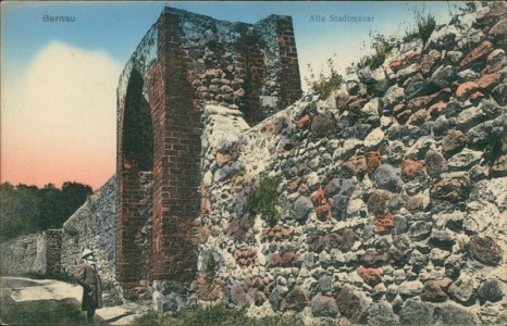 Alte Ansichtskarte Bernau, Alte Stadtmauer