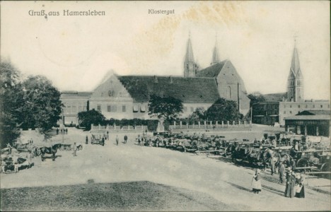 Alte Ansichtskarte Am Großen Bruch-Hamersleben (Westliche Börde), Klostergut