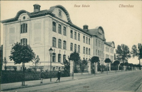 Alte Ansichtskarte Olbernhau, Neue Schule