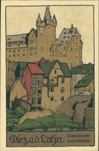 Alte Ansichtskarte Diez a. d. Lahn, Lahnbrücke und Schloß