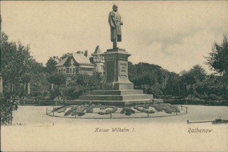 Alte Ansichtskarte Rathenow, Kaiser Wilhelm Denkmal