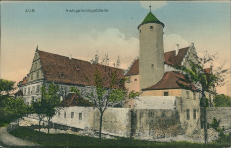 Alte Ansichtskarte Aub, Amtsgerichtsgebäude