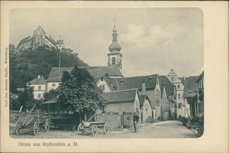 Alte Ansichtskarte Gruss aus Rothenfels a. M., Teilansicht