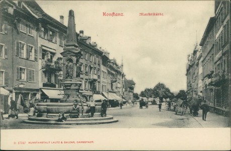 Alte Ansichtskarte Konstanz, Marktstätte