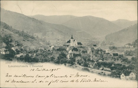 Alte Ansichtskarte Lautenbach i Renchtal, Gesamtansicht