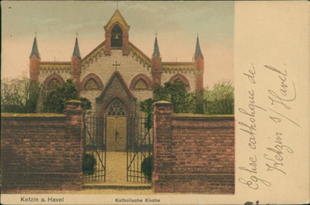 Alte Ansichtskarte Ketzin a. Havel, Katholische Kirche