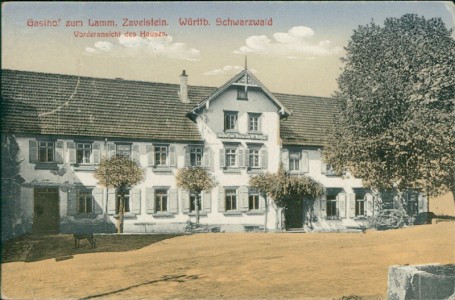 Alte Ansichtskarte Zavelstein, Gasthof zum Lamm, Vorderansicht des Hauses