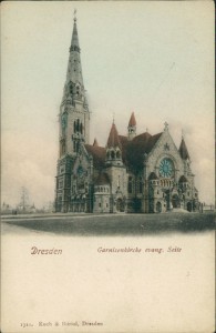 Alte Ansichtskarte Dresden, Garnisonkirche evang. Seite