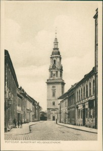 Alte Ansichtskarte Potsdam, Burgstr. mit Heiligengeistkirche